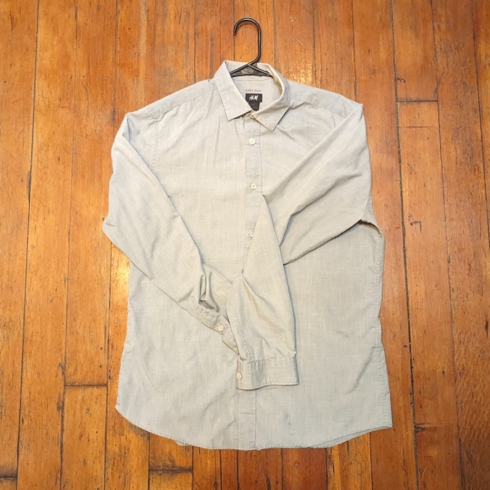 H&M Grey Easy Iron shirt, Medium